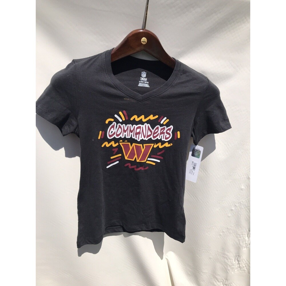 Girls NFL Team Apparel Washington Commanders Short Sleeve Graphic T Shirt Large